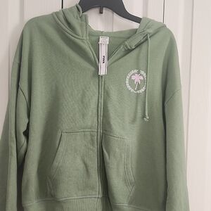 PINK Victoria's Secret Sage Zip-Up Hoodie